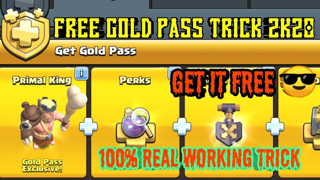 How to get free gold pass in clash of clans ||  2020 free trick || 100% Working || Live Proof.