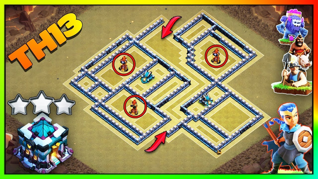 BEST TH13 WAR/TROPHY BASE + PROOF! | CoC Town Hall 13 ANTI 2 STAR Base w/ LINK! | Clash of Clans