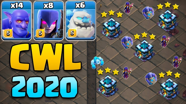 TH13 CWL Attack 2020! 14 Bowler + 6 Ice Golem + 8 Witch Destroy 3Star TH13 Base  | Clash Of Clans