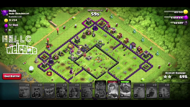 (Winter Clashing)Clash Of Clans Attacking On A Base.