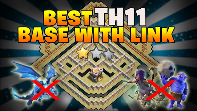 BEST TH11 BASE WITH BASE LINK 2020!!!  | Anti 2 Stars TH11 Base with Link Clash of Clans