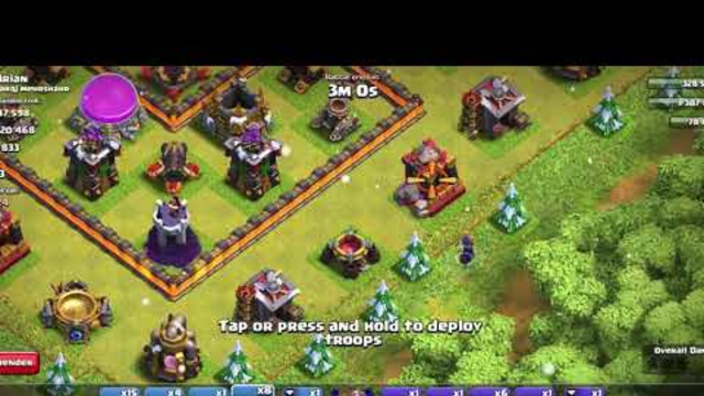 Clash of clans town hall 10 3 star attack method