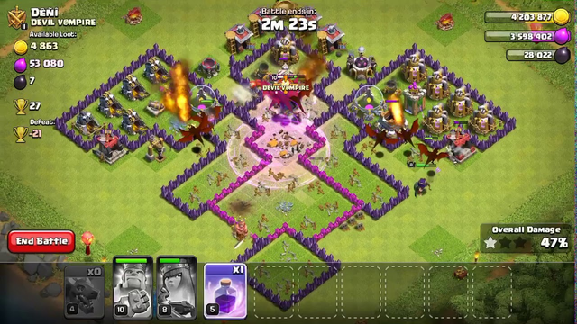 Clash of Clans Th8 Dragon attack strategy
