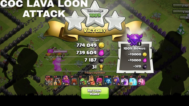 Clash of clans lava loon attack | Gaming Tamizhan |