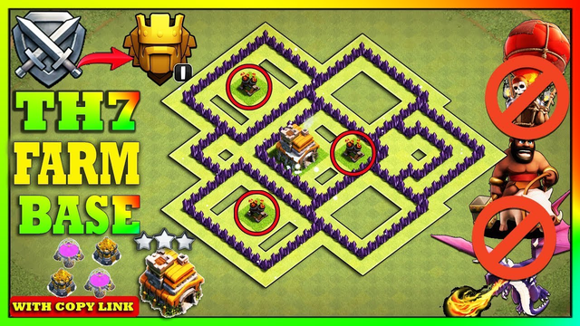 NEW BEST TH7 Base (FARMING/TROPHY) 2020 with REPLAY!! Town Hall 7 Base Anti Dragons - Clash of Clans