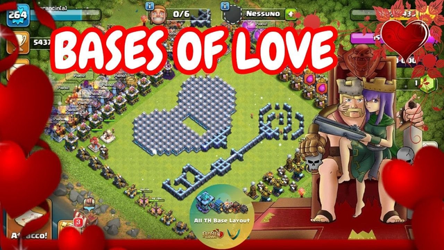 TOP FUNNY/LOVE TH13 Base Design by arancin[a] COPY LINKS(on TELEGRAM)-Clash of Clans Valentine's Day