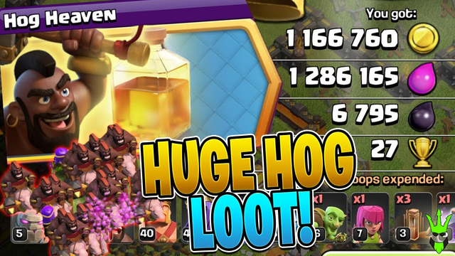 GRABBING MONSTER LOOT IN THE HOG HEAVEN EVENT! - Clash of Clans