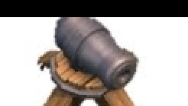 Clash of clans level 1 cannon clay model