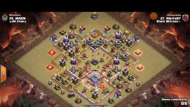 COC CRAZY LOVE IN WAR GREAT 3 STARS TH11 WAR ATTACK THANKS TO NIKITA97 FROM CLAN BLACK WITCHES