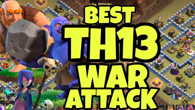 Best TH13 War Attack Strategy 2020 in Clash Of Clans!!GiBoWitch Attack strayegy.