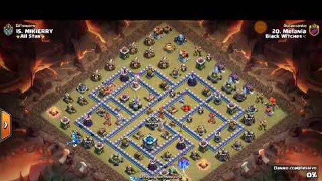 COC CRAZY LOVE IN WAR GREAT 3 STARS TH13 WAR ATTACK STRIKER MELANIA FROM CLAN BLACK WITCHES