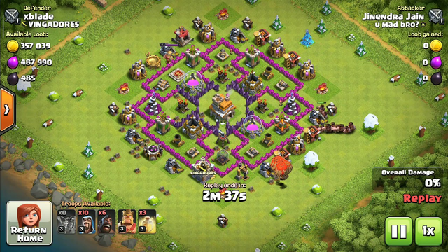 Attack strategy TH7 clash of clans