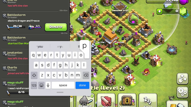 Playing clash of clans with the boys