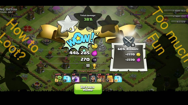 Clash of clans just loot and too much gold yeah!!!