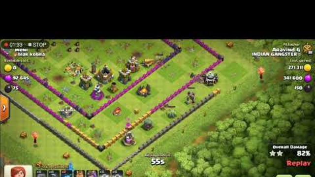 Clash of clans | COC | how to attack the village | 100% Destroy | Games tricks
