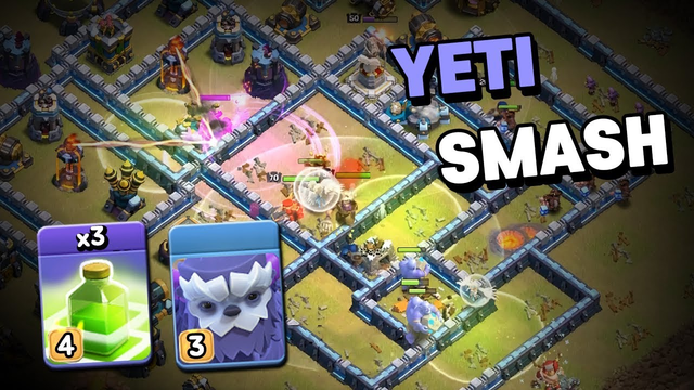 Yeti + 3 Jump Let's Enter Narrowly! TH13 Attack 3Star Strategy Clash of Clans COC