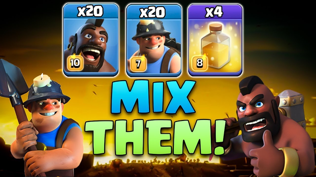 TH13 Hybrid Attack 2020! Hog Miner Best Ground Combo Right Now | Best for TH13 War | Clash Of Clans