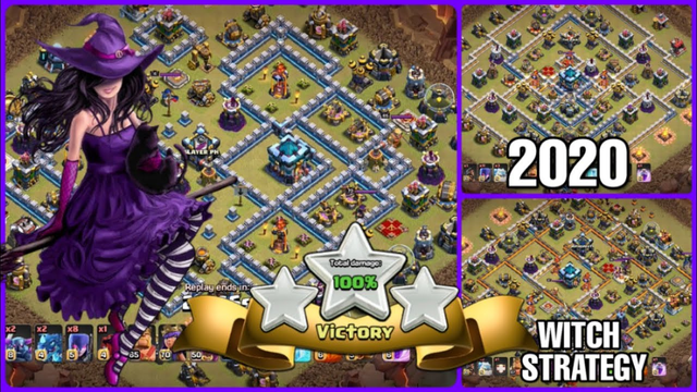 TH13 WAR DEADLY WITCH ATTACK STRATEGIES | CLASH OF CLANS | KING WARRIORS