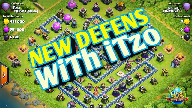 ITZU's BASE DESIGN ! Th13 War Base link & Replay ! Clash of Clans ! Gaming Esports 2020