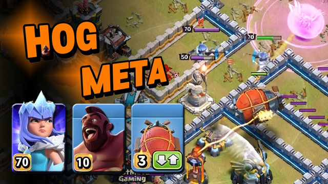 Battle Blimp + Hog Meta With Queen Charge TH13 Attack 3Star Strategy Clash of Clans COC