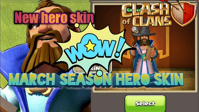 Upcoming new hero skin... New season challenge skin is here... Clash of clans...