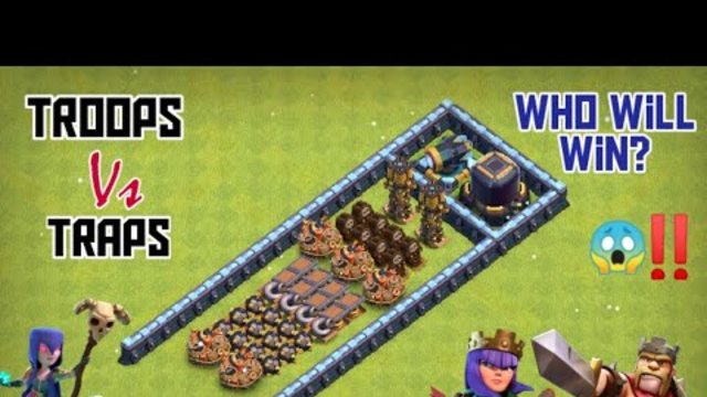 Clash Of Clans Private Server Troops Vs Traps - Who Will Win?|COC Funny Moments|