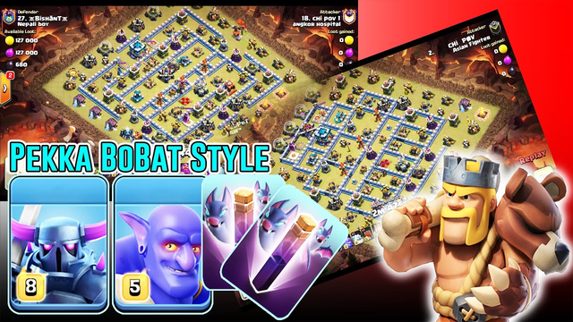 New Style Pekka BoBat 2020 Attack 3 Stars TH13 - Great Attack Clan War ( Clash of Clans )