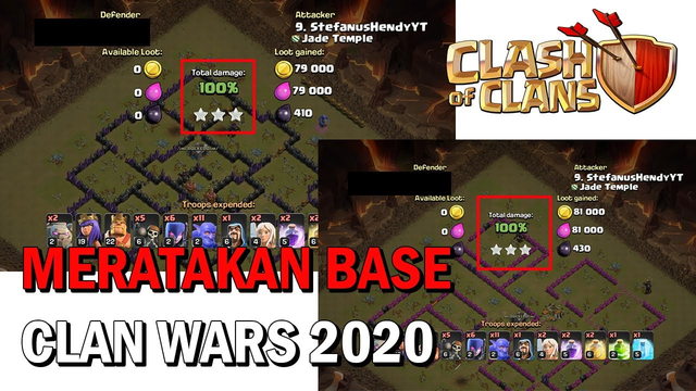 Meratakan Base Musuh Clan Wars 2020 - Clash of Clans - Indonesia