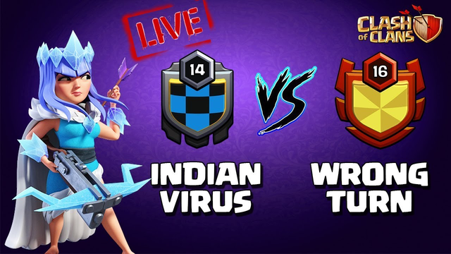 INDIAN VIRUS vs WRONGTURN POST WAR HINDI LIVE STREAM CLASH OF CLANS