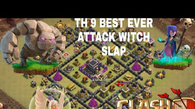 CLASH OF CLANS | BEST TH9 WITCH SLAP ATTACK STRATEGY EVER!! ITS REALLY WORKS FIRE BEAST