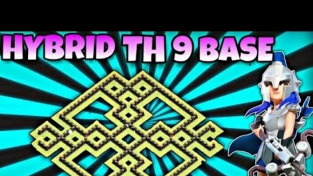 Best Th9 Hybrid Base Layout 2020 | Trophy/Farming Base With Link | Clash Of Clans