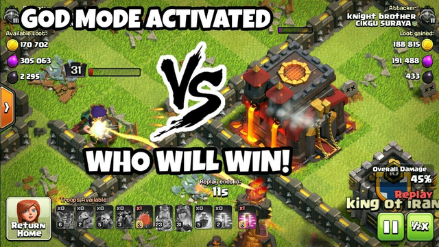 TOWN HALL VS ARCHER QUEEN | WHO WILL WIN THE BATTLE | GOD MODE ACTIVATED IN CLASH OF CLANS.