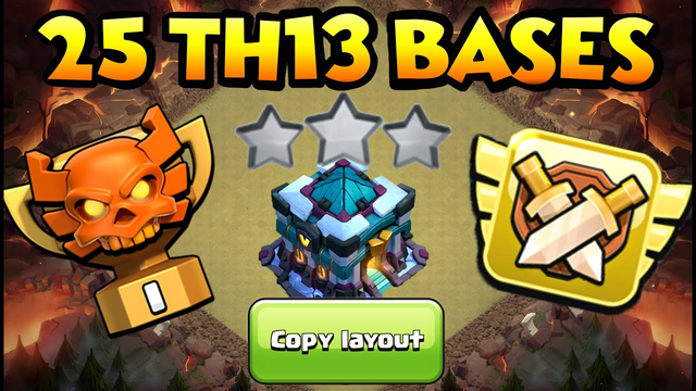 NEW Best! *TOP 25*  TH13 Legend League & War Bases With Base Links - Th13 base Clash of Clans 2020