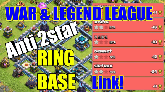 Th13 war and legend league anti 2star ring base difence replay with base link 2020. Clash of clans.