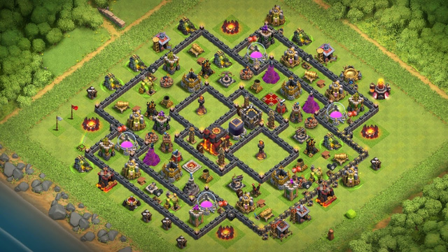 Level 10 design to save resources and save Clash of Clans cups
