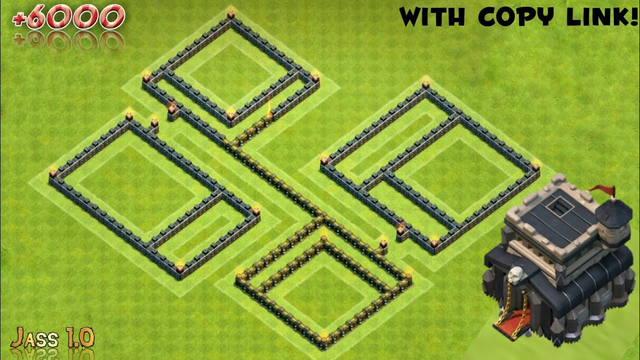 Clash Of Clans Town Hall 9 (th9) Hybird Base | +6000 Trophies | coc