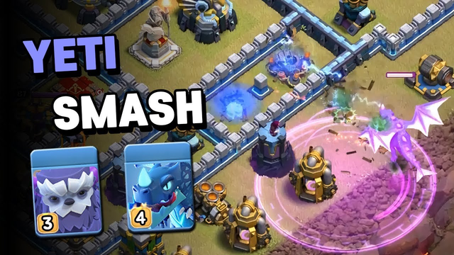 ElectroDragon + Rage Spell and Yeti Smash TH13 Attack 3Star Strategy Clash of Clans COC
