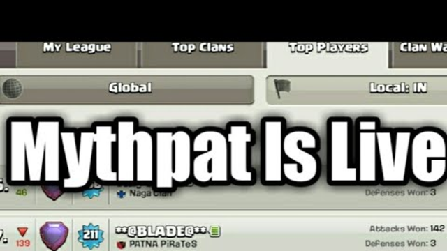 Clash Of Clans | Indian Top Pushing Clan | #Mythpat