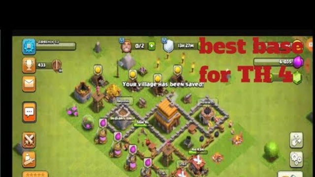 Best base FOR  TH 4 IN CLASH OF CLANS GYES