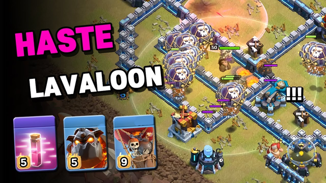 Let's avoid Scattershot! Haste Spell + LavaLoon TH13 Attack 3Star Strategy Clash of Clans COC