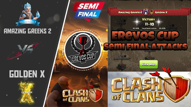 Erevos Cup - Semi Final Attacks / Amazing Greeks 2 - Clash of Clans