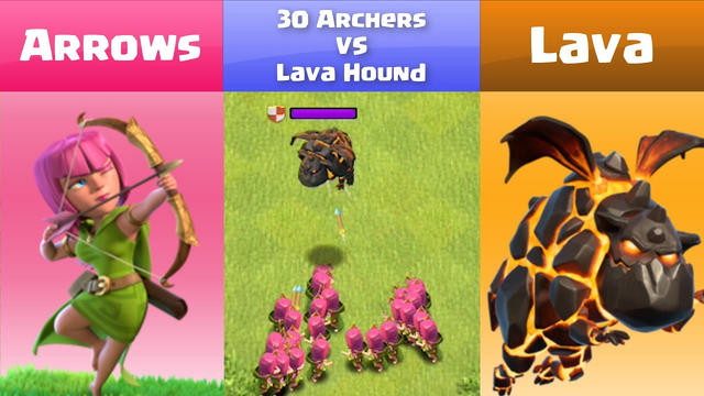 Every Level Archer VS Every Level Lava Hound | Clash of Clans