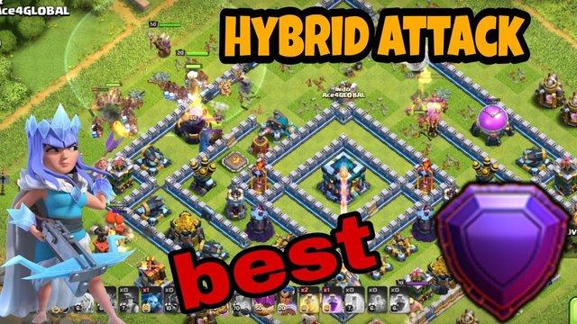 Best way to use hybrid stratgy in legend league | hog miner attack in legend league | clash of clans