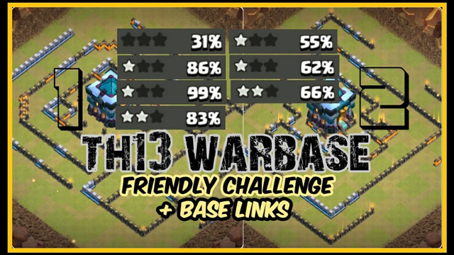 TH13 Double Warbase Friendly Challenge || Level1 Giga Inferno || Clash of Clans || VJ Gaming