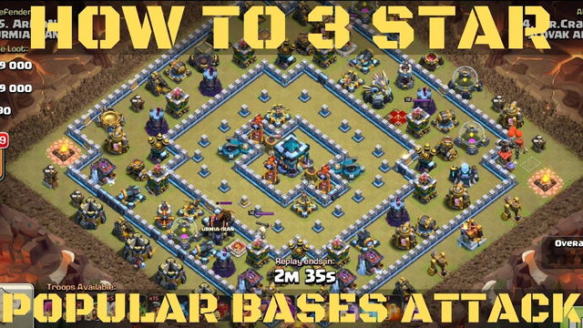 How to 3 star TH 13 Popular Ring Base ! th 13 ring bases attack strategy in Clash of Clans