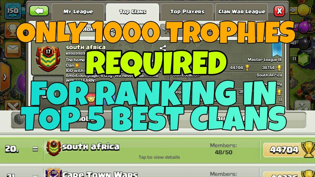 WE NEED 1000 TROPHIES MORE TO RANK IN TOP 5 BEST CLANS | CLASH OF CLANS.