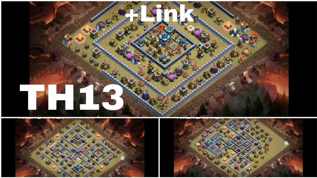 TOP 3 BEST WAR BASE TH 13 +LINK CLASH OF CLANS