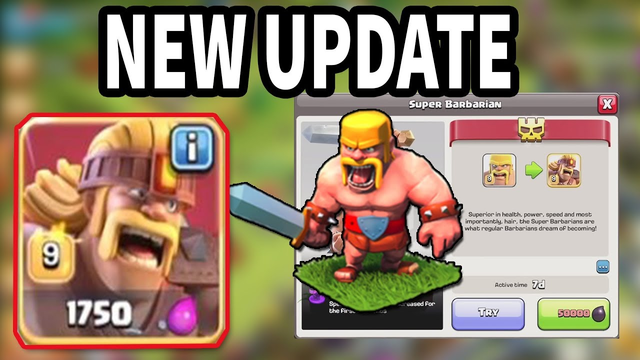 NEW TROOP - CLASH OF CLANS UPDATE - SUPER Barbarians