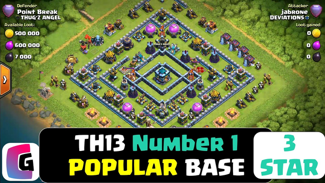 COC TH13 LEGEND + WARBASE | POPULAR TH13 BASE 3 STAR | BLOOMBERG