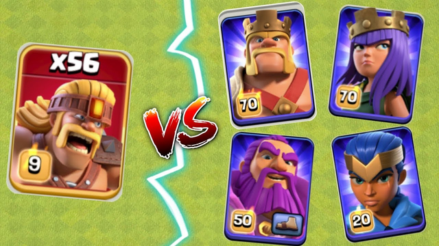 All Heroes VS Supertroops. Clash of Clans...........